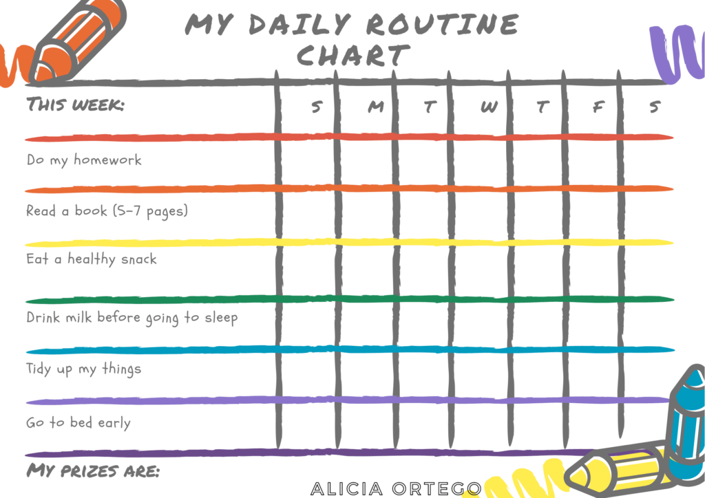 children's schedule chart