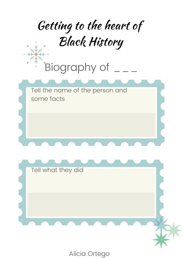 black month history worksheet