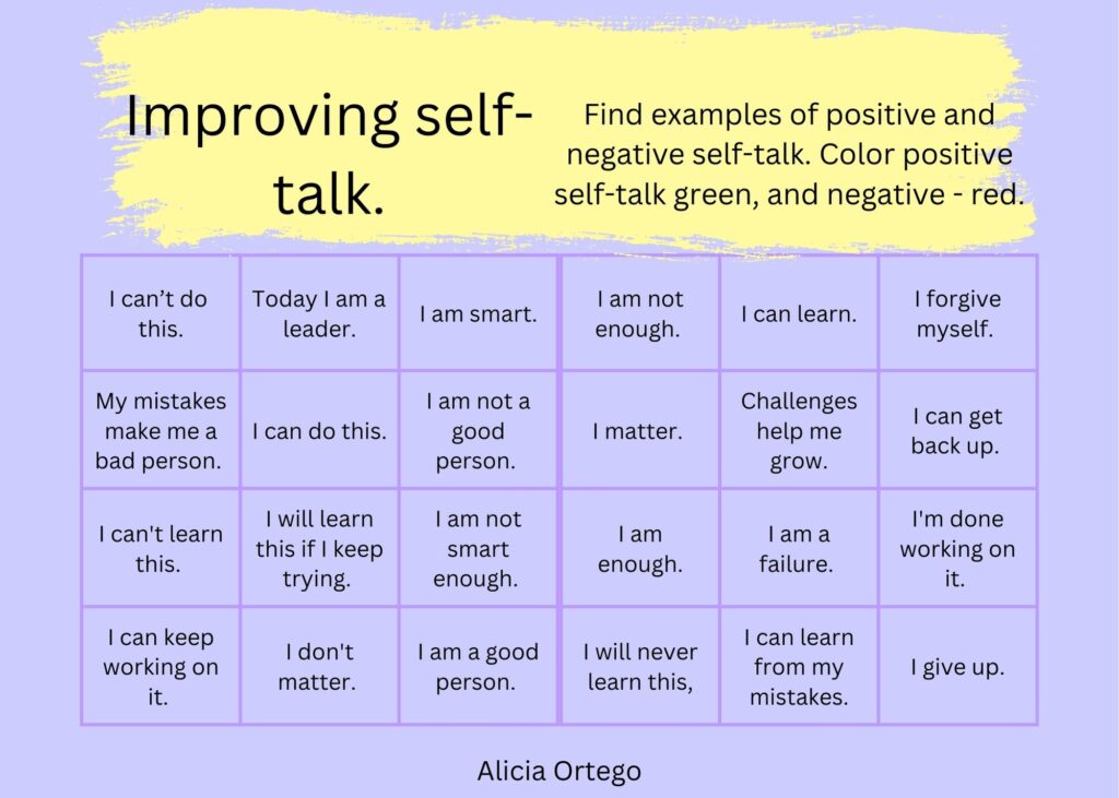 negative self-talk and how to help with it