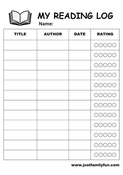 Reading Log with Book Reviews