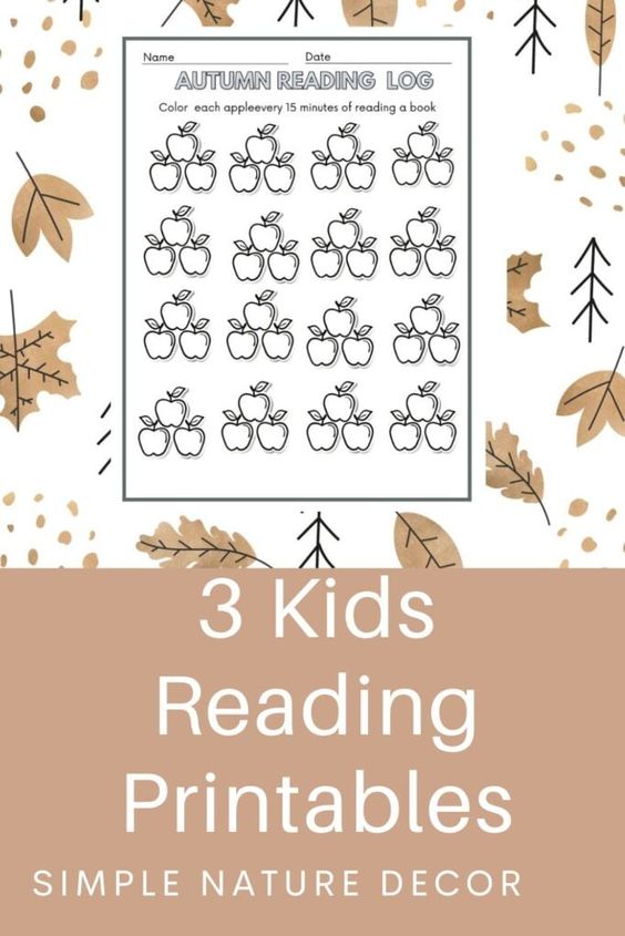 Seasonal Themed Reading Logs