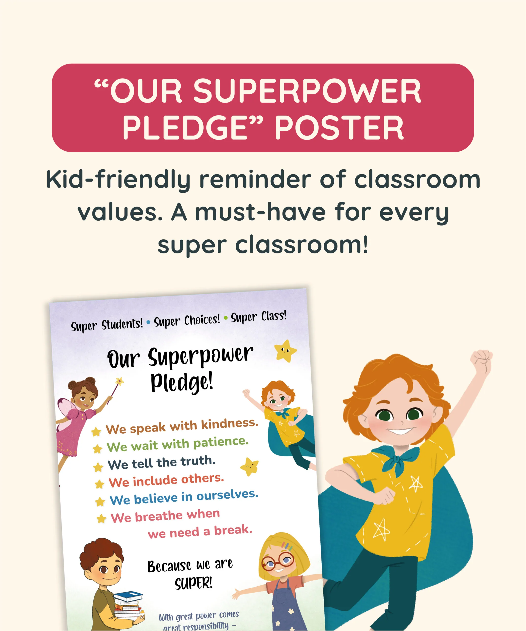 Poster “Our Superpower Pledge”