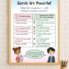 Words Are Powerful Poster Printable
