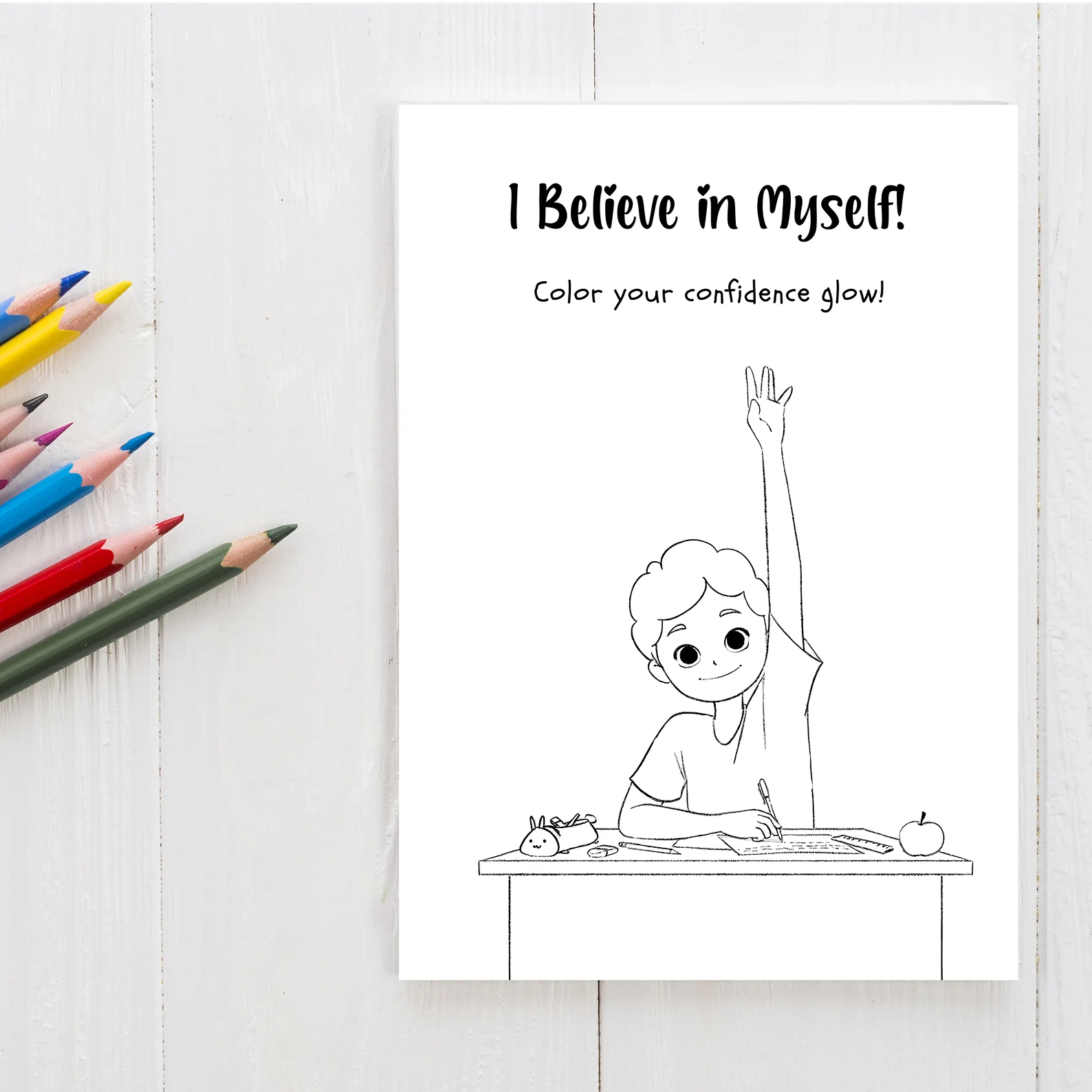 Positive Affirmation Coloring Pages for Kids