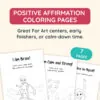 Positive Affirmation Coloring Pages for Kids