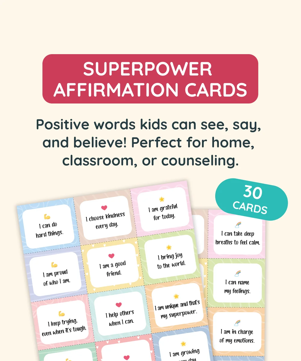 Superpower Affirmation Cards for Kids