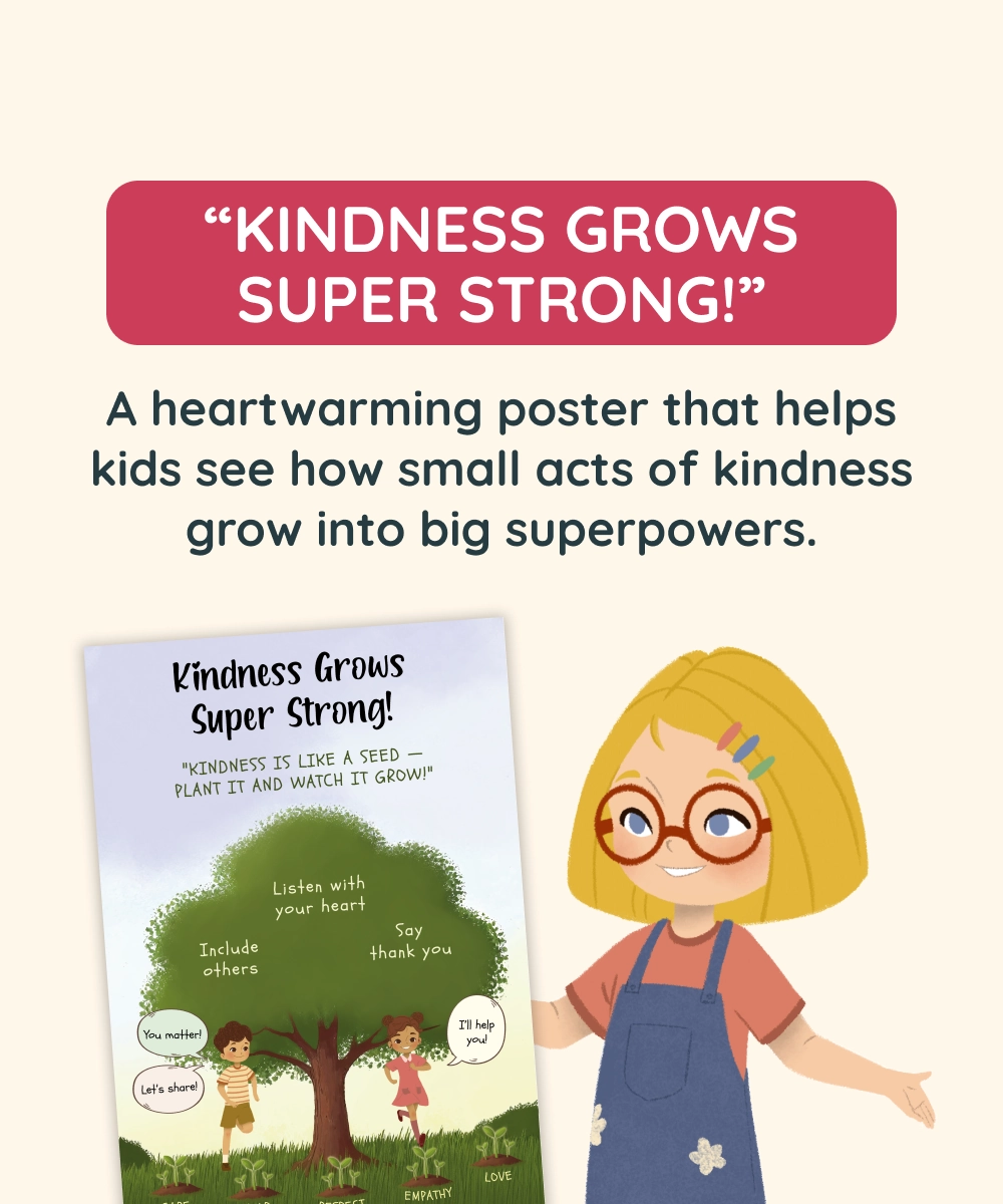 Kindness Grows Super Strong Poster